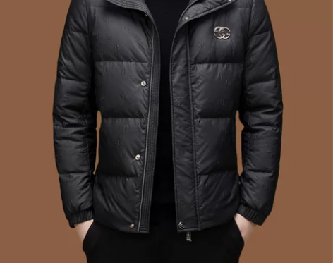 新款阿玛尼男士羽绒服立领短款轻薄防风外套