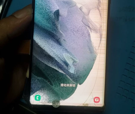 三星N9屏幕总成原装拆机有瑕疵带边框。屏幕...