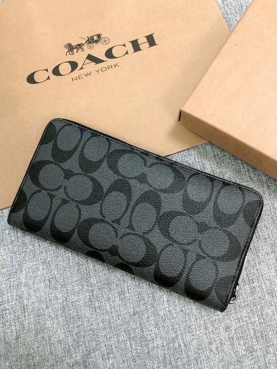 coach/蔻驰男士长款钱包手拿包男士拉链...