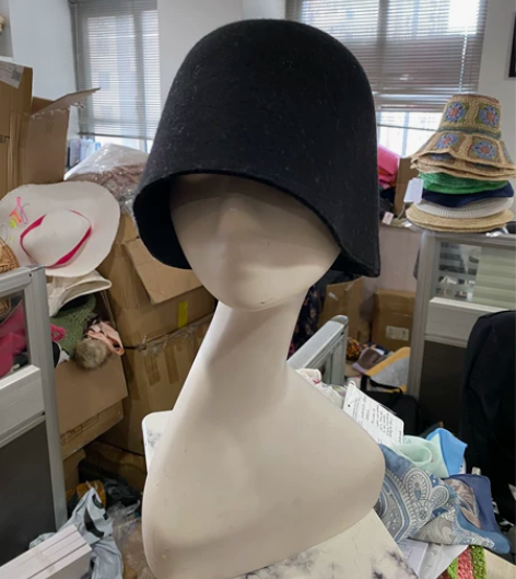 全新柜台出口羊毛毡帽渔夫帽盆帽气质水桶帽女...