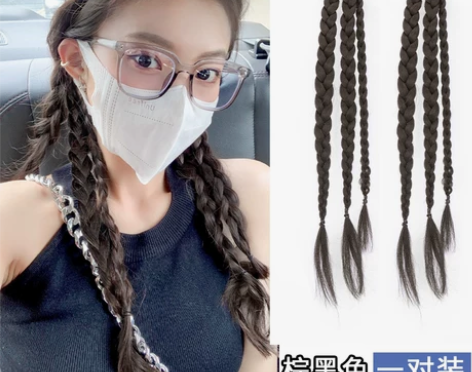 假发辫子甜酷女孩自然麻花辫女鱼骨马尾拳击辫...