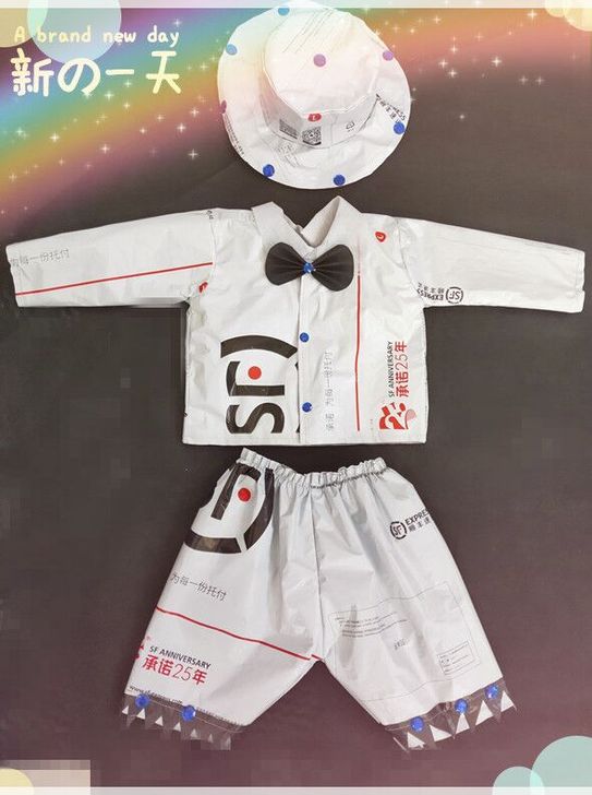 环保日儿童服装,小朋友穿过一次,做工精致