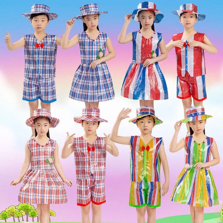 儿童环保时装秀幼儿园环保时装走秀演出（90...