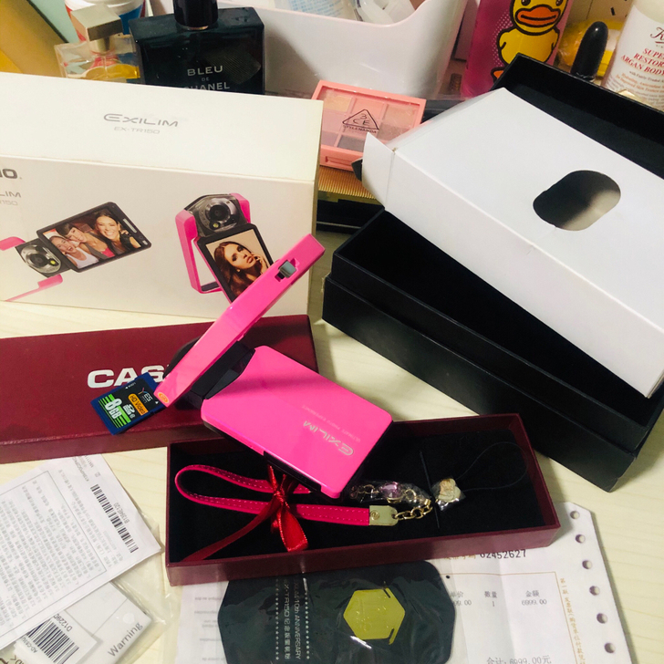 Casio/卡西欧 EX-TR150蜜桃粉...