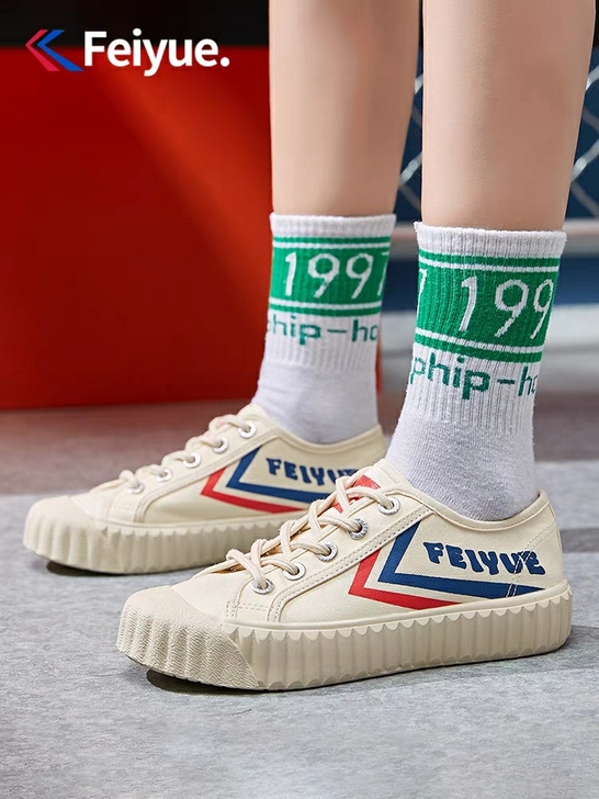 全新正品feiyue/飞跃帆布鞋女2021...