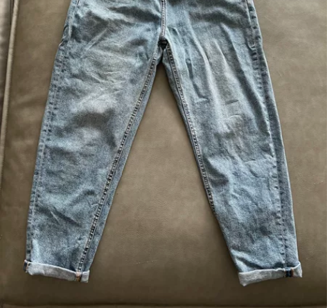 Gucci同款浅蓝色牛仔哈伦裤女2022年...