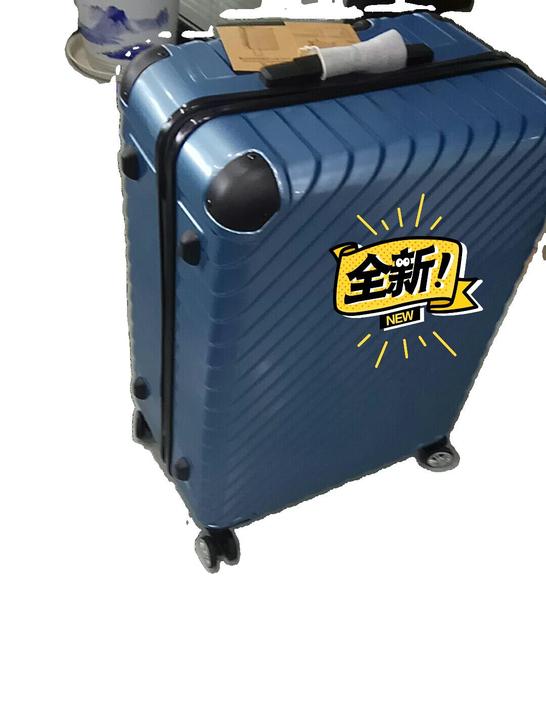 【网易严选黑凤梨26英寸拉链斜纹旅行箱拉杆...