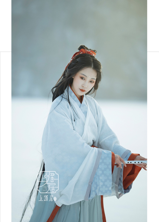 【上遥居】山与 晋制原创汉服魏晋纯色破裙垂...