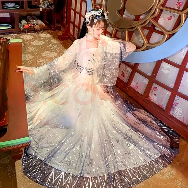 臻道汉服女广袖齐腰襦裙超仙日常古装女魏晋文...