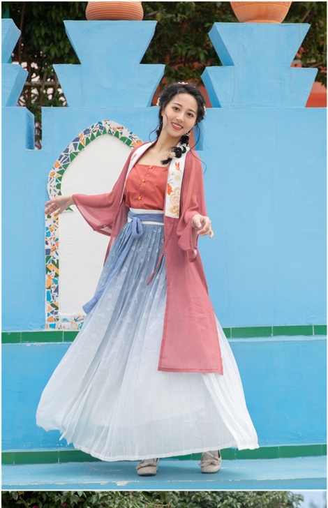 杉梅原创汉服【时令】褶裙 主腰