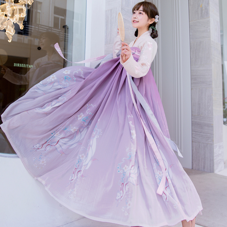 出社青丘正品原创汉服女中国风齐胸襦裙超仙气...