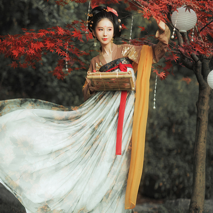 古汉服女夏季正品原创暮染飘逸仙气对襟齐胸襦...