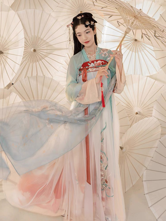 汉尚华莲齐胸衫裙长相忆套装  情侣cp款