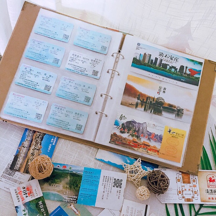 【全新包邮】电影票车票收藏册火车飞机旅行门...