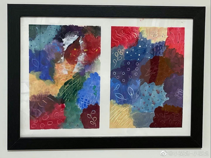 《秋》，水彩画，个人创作作品，原画现在英国。