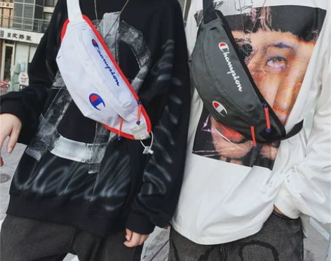 冠军斜跨包男腰包单肩背包胸包女小帆布新款百...