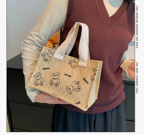 小众设计复古女士上班通勤手提包包新款秋冬高...