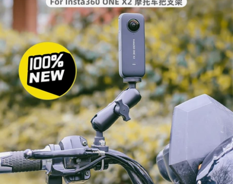 摩托车车把固定支架适用insta360配件...