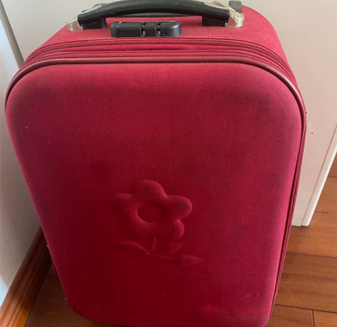 35*50*20cm红色旅行箱，有一轮不能...