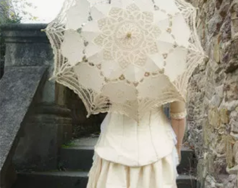 非遗手工lolita洋伞蕾丝刺绣复古公主长...