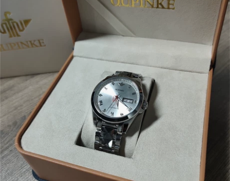 【亏本转】欧品客瑞士认证品牌男士钢带机械手...