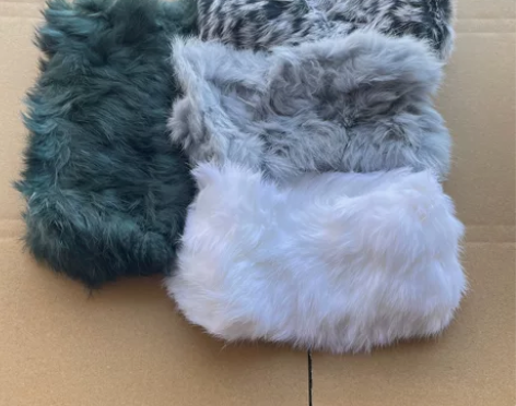 百分百兔毛发带围脖女，四色各一条，单独一条...