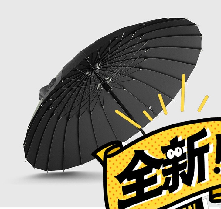全新 OLYCAT欧力猫24骨复古木柄长柄...