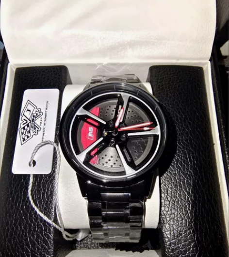 奥迪rs7刀锋轮毂手表抖音款轮毂腕表镂空立...