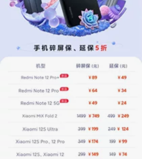 小米全系列手机碎屏、延长保障五折活动！！！...