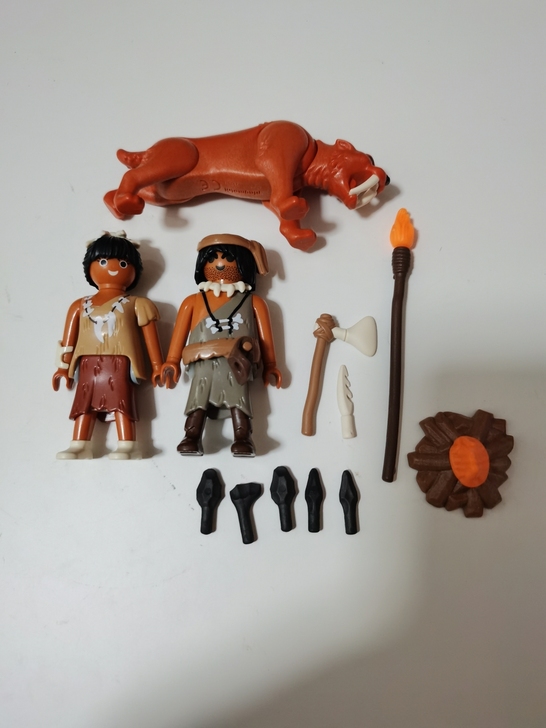 playmobil摩比世界 石器时代原始人...