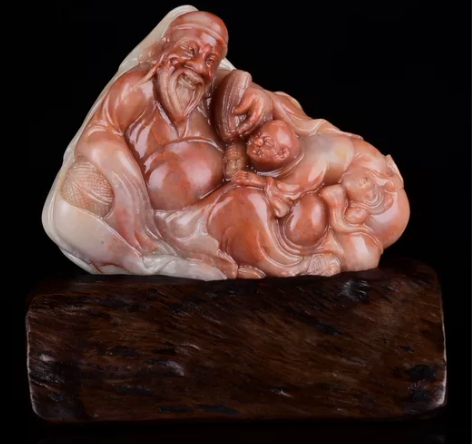 极品寿山石结晶李红老善伯冻石 省大师叶星光...