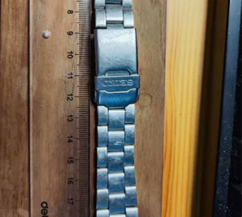 Seiko精工钢带精钢原装表带20mm带弧...