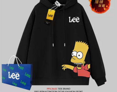 Leeucuso辛普森联名卫衣男秋季情侣纯...