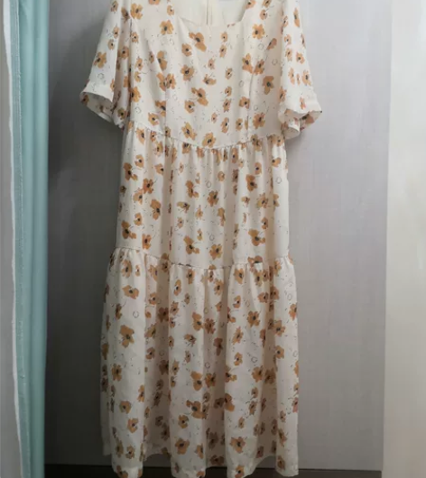 碎花雪纺长裙可爱文艺复古 非常舒服的料子，...