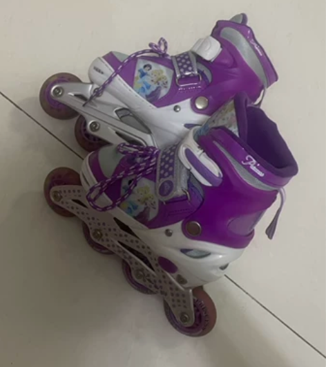 迪士尼男女款单直排儿童专业轮滑鞋平花鞋溜冰...