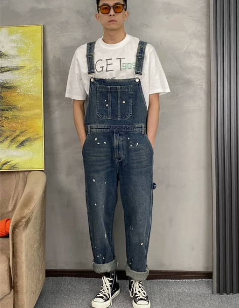 背带牛仔裤 工装牛仔背带裤2022春秋季i...