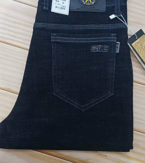 全新男士牛仔男士商务版宽松直筒弹力休闲百搭...