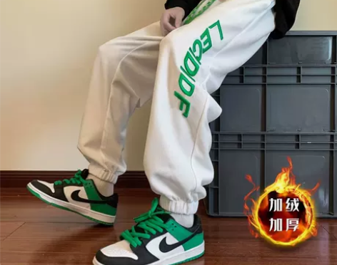 华夫格休闲裤子男夏季薄款宽松直筒九分裤舒适...