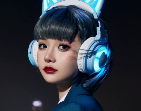 妖舞猫耳耳机 3s 黑色,,全新,太重了不...