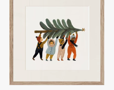 人物插图艺术装饰画小众文艺范高端细边挂画