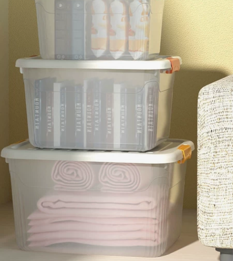 三个仅20元包邮家居透明收纳箱塑料大号小号...