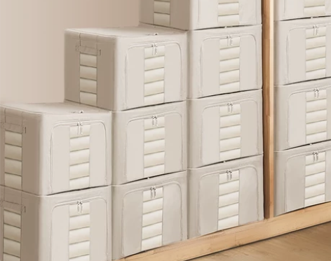 收纳箱 牛津布布艺折叠钢架加厚衣柜被子整理...