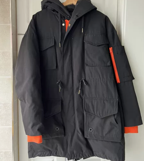 男士羽绒服  9成新 没怎么喜欢过，毛领子...