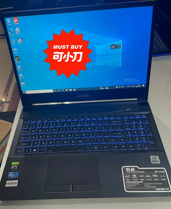 神舟战神Z8系列，RTX3060独显游戏笔...