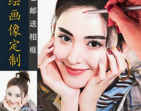 彩铅画素描素描画像定制手绘代画人物画肖像画...