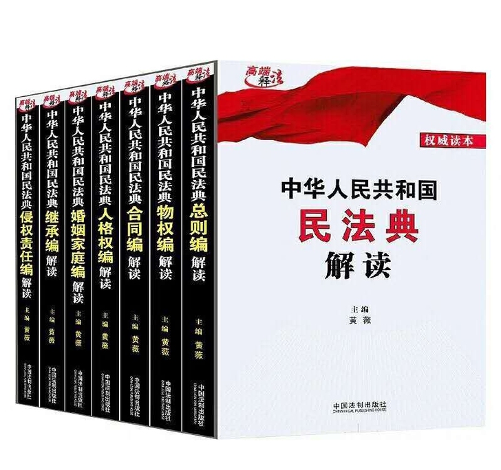 民法典解读，全套发7本。非纸质。