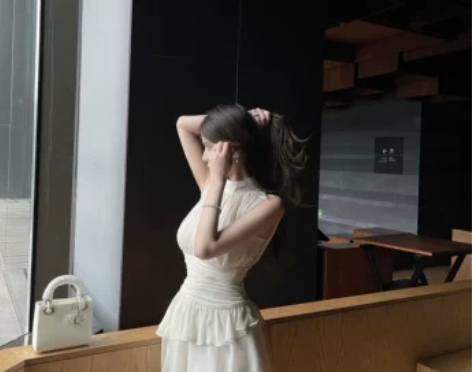 M900白色连衣裙女夏2022新款裙子雪纺...