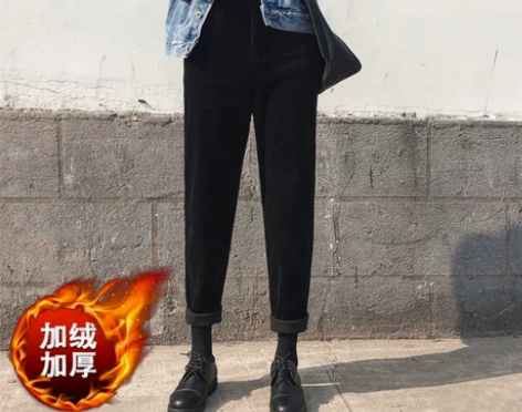 灯芯绒加绒保暖休闲裤，遮肉显瘦，包邮不退不...