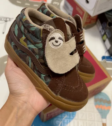 全新正品绝版万斯vans树懒儿童板鞋 全新...
