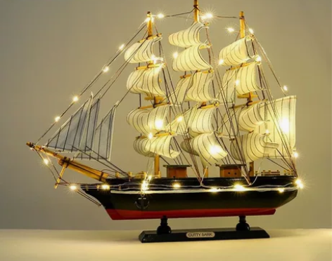 帆船模型摆件一帆风顺小木船毕业送闺蜜同学生...